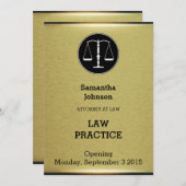 Faire-part d'ouverture sur les pratiques juridique (Devant / Derrière)