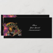 FAIRE-PART DRAGO / DRAGON D'IMAGINAIRE EN ROSE D'OR PURPLE NO (Devant / Derrière)