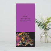Faire-part DRAGO violet pourpre noir (Debout devant)