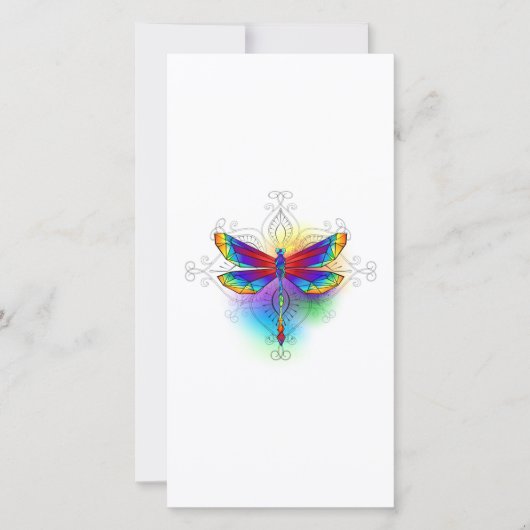 Faire-part Dragonfly en arc-en-ciel (Devant)