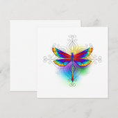 Faire-part Dragonfly en arc-en-ciel (Devant / Derrière)