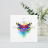Faire-part Dragonfly en arc-en-ciel (Debout devant)