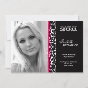 Faire-part Dramatique Damask Graduation