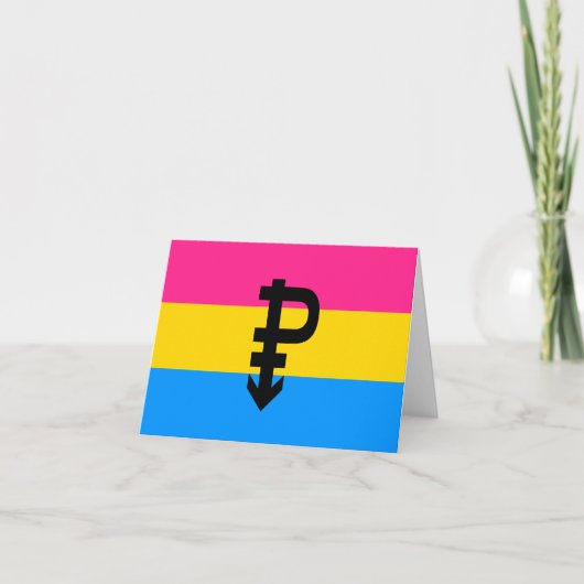 Faire-part Drapeau de fierté pansexuelle (Devant)
