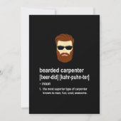 Faire-part Drôle Beard Carpenter Cadeaux Hommes (Devant)