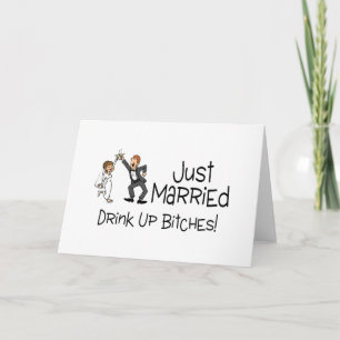 Faire-part Drôle, juste marié Mariage toast