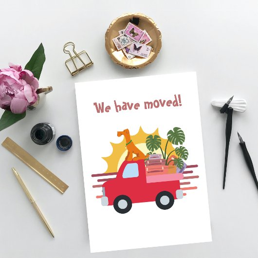 Faire-part Drôle Nous avons déplacé le chien sur la piste ave