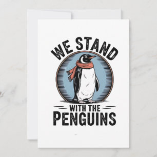 Faire-part Drôle Penguin Résiste À La Manifestation Contre Le
