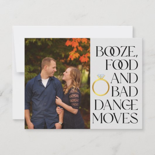 Faire-part Drôle Photo QR Code Mariage Enregistrer la date (Devant)