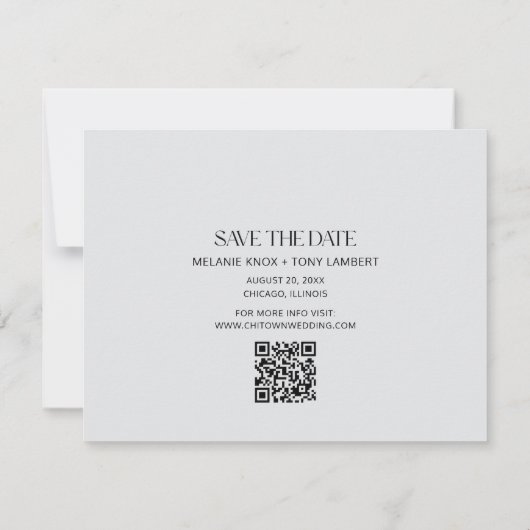 Faire-part Drôle Photo QR Code Mariage Enregistrer la date (Dos)
