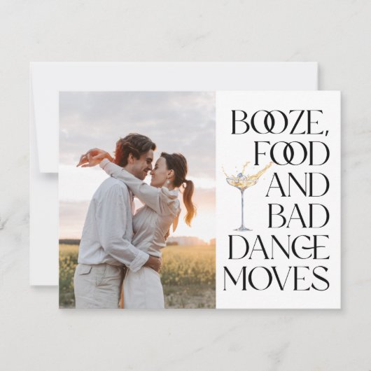 Faire-part Drôle Photo QR Code Mariage Enregistrer la date (Devant)