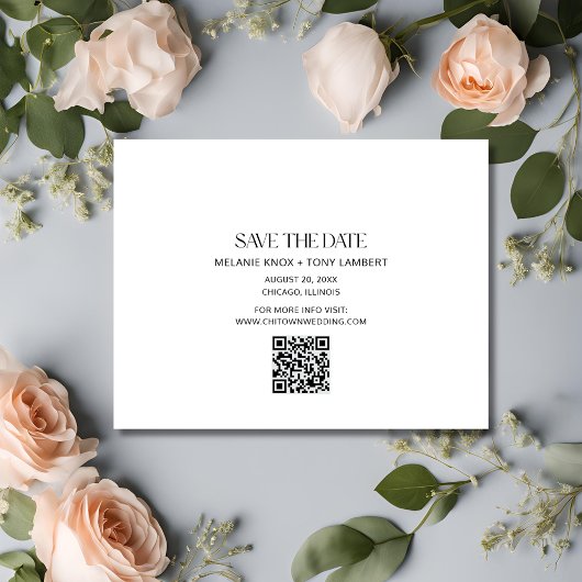 Faire-part Drôle Photo QR Code Mariage Enregistrer la date