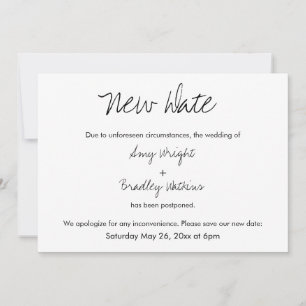 Faire-part du Mariage de report Décontracté de la 