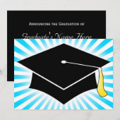 faire-part du plafond de graduation d'éclatement d (Devant / Derrière)