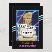 faire-part du Retro Style Photo Party 1980 (Devant / Derrière)