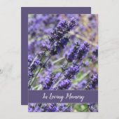 Faire-part du service commémoratif des fleurs de l (Devant / Derrière)