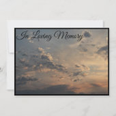 Faire-part du service commémoratif du ciel des nua (Devant)