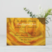 Faire-part du service commémoratif Rose jaune (Debout devant)