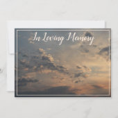 Faire-part du service commémoratif Sunset Clouds (Devant)