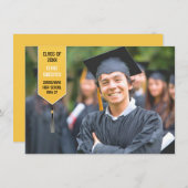 Faire-part du stylo photo de graduation (Devant / Derrière)