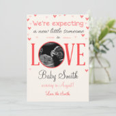 Faire-part d'Ultrasons de la grossesse amoureuse d (Debout devant)