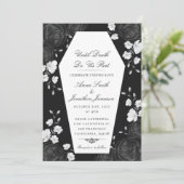 Faire-part d'un cercueil gothique avec des roses n (Debout devant)