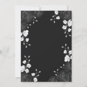 Faire-part d'un cercueil gothique avec des roses n (Dos)