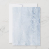 Faire-part Dusty Blue & Navy Blue Floral Enregistrer la date  (Dos)