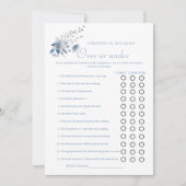 Faire-part Dusty Blue Plus ou sous la douche nuptiale jeu Car (Devant)