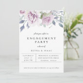 Faire-part Dusty Garden Floral Engagement Party (Debout devant)