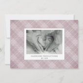 Faire-part Dusty Mauve Welcome Baby Photo Collage de photos N (Dos)
