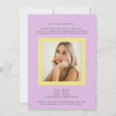 Faire-part Dusty Rose Minimal High School Photo Grad Frame (Dos)