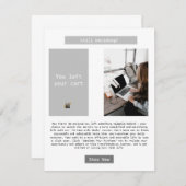 Faire-part E-mail de rappel de panier abandonné (Devant / Derrière)