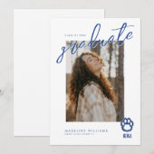 Faire-part Eastern Illinois Panthers Empreinte de patte & EIU (Devant / Derrière)