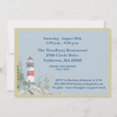 Faire-part Eau du phare côtier de la fête de retraite (Dos)