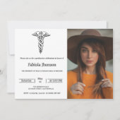 Faire-part École de médecine photo simple (Devant)