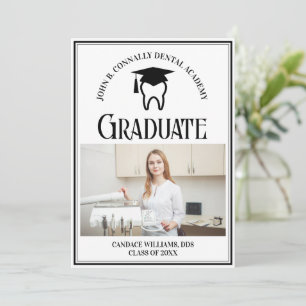 Faire-part Ecole dentaire moderne Photo sur mesure Graduation