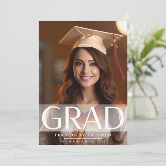 Faire-part École secondaire moderne Strid GRAD | Classe photo (Debout devant)