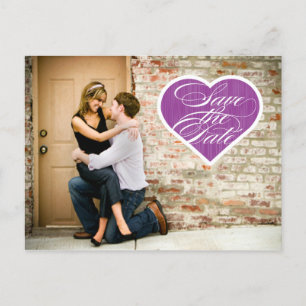 Faire-part Économies de photo du coeur   la carte postale de