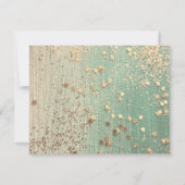 Faire-part Écran de poussière d'étoile sur Turquoise vert (Dos)