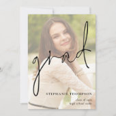 Faire-part Écran photo de script moderne superposition 2025 G (Devant)