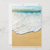 Faire-part Écrire le nom sur le générateur de sable de plage (Devant)