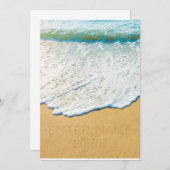 Faire-part Écrire le nom sur le générateur de sable de plage (Devant / Derrière)