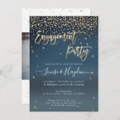 Faire-part Écrit dans la partie d'engagement Stars (Devant / Derrière)