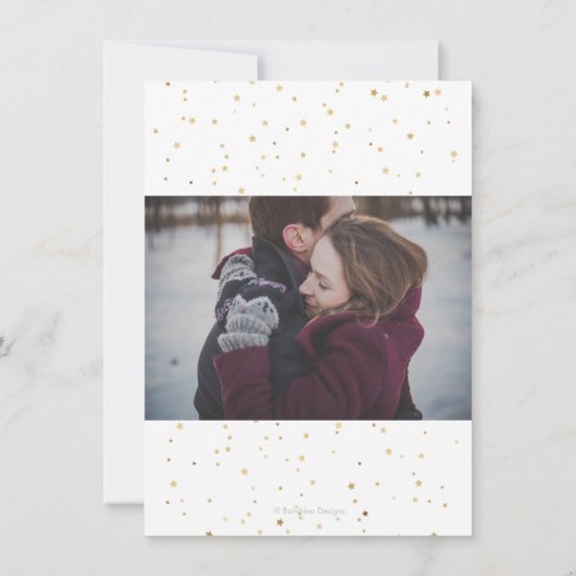 Faire-part Écrit dans la partie d'engagement Stars (Dos)