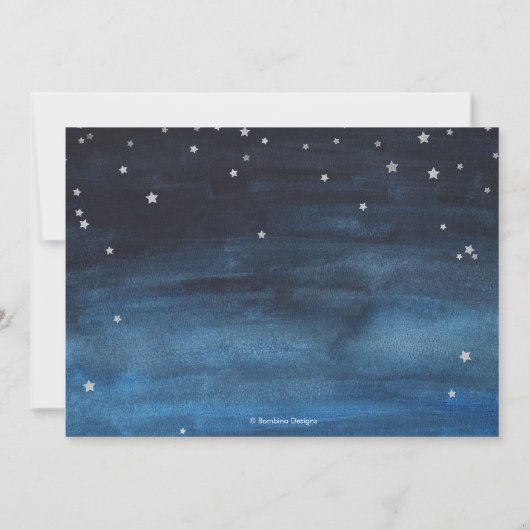 Faire-part Écrit dans les étoiles, La nuit avant, répétition (Dos)