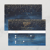 Faire-part Écrit dans les étoiles RSVP avec choix de repas (Devant / Derrière)