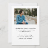 Faire-part Écriture Diplômés Promotion 2 Photo Remise des dip (Dos)