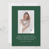 Faire-part Écriture manuscrite Green Script 2 Photo Graduatio (Dos)