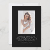 Faire-part Écriture manuscrite noir Script 2 photo Graduation (Dos)